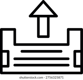Outbox Art vector Icon Design Illustration