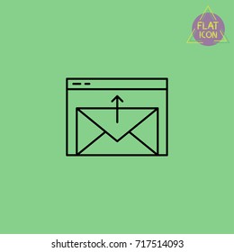 outbox email line icon