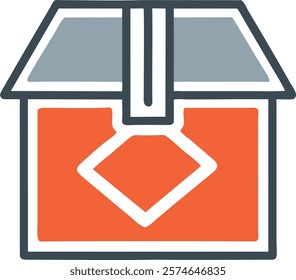 Outbox Folder Icon Depicting Task Completion and Workflow, Perfect for Business Concepts