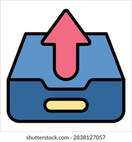 Outbox Icon Element For Design