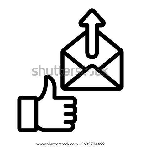 Outbox Icon Element For Design