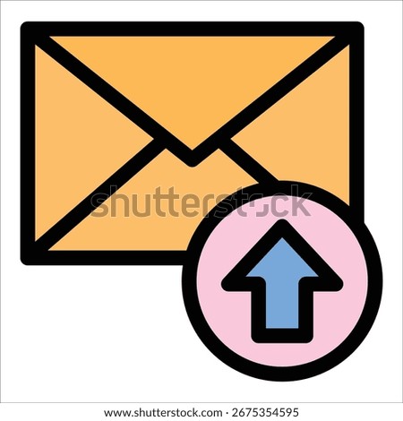 Outbox Icon Element For Design