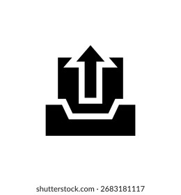 Icono de bandeja de salida para correo y envío