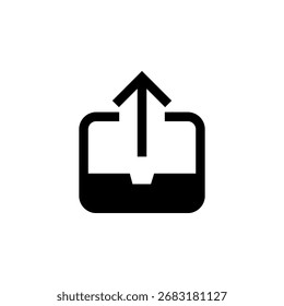 Icono de bandeja de salida para correo y envío