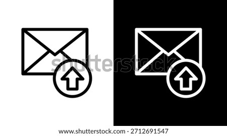 Outbox With Icon Set Design