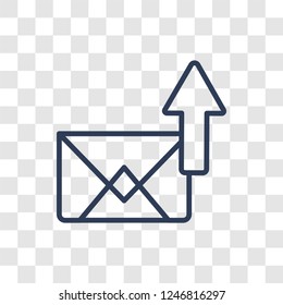 Outbox icon. Trendy linear Outbox logo concept on transparent background from Communication collection