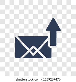 Outbox icon. Trendy Outbox logo concept on transparent background from Communication collection