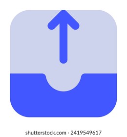 Icono de bandeja de salida para web, app, uiux, infografía, etc