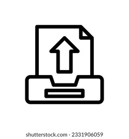 gráfico vectorial de ilustración de icono de línea de salida. Ilustración de elemento simple gráfico vectorial, adecuado para aplicaciones, sitios web y presentaciones aisladas en fondo blanco