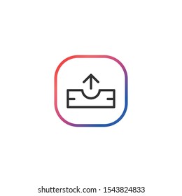 Outbox  - Line Vector Icon