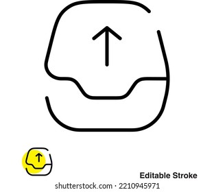 Outbox Message Outline Icon Eps