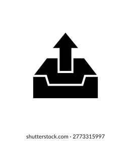 Outbox solid icon for message sending