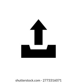 Outbox solid icon for message sending