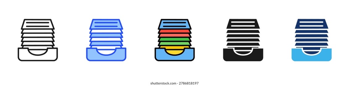 Outbox Tray Icon Collection With Multiple Styles