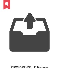 outbox vector icon