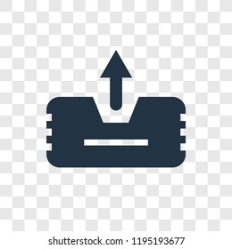 Outbox vector icon isolated on transparent background, Outbox transparency logo concept