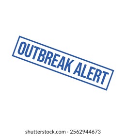 Outbreak Alert Rubber Stamp Vector Template