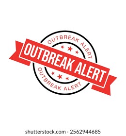 Outbreak Alert Rubber Stamp Vector Template