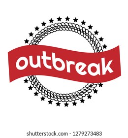 outbreak emblem with the text feedback. outbreak rubber stamp, label, badge, logo,seal. Designed for your web site design, logo, app, UI