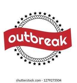 outbreak emblem with the text feedback. outbreak rubber stamp, label, badge, logo,seal. Designed for your web site design, logo, app, UI