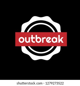 outbreak emblem with the text feedback. outbreak rubber stamp, label, badge, logo,seal. Designed for your web site design, logo, app, UI