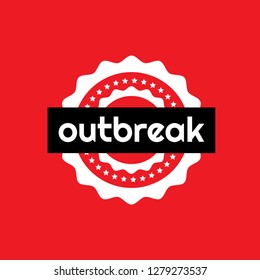 outbreak emblem with the text feedback. outbreak rubber stamp, label, badge, logo,seal. Designed for your web site design, logo, app, UI