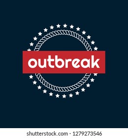 outbreak emblem with the text feedback. outbreak rubber stamp, label, badge, logo,seal. Designed for your web site design, logo, app, UI