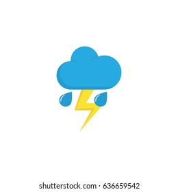 Outbreak Flat Icon Symbol. Premium Quality Isolated Lightning Element In Trendy Style.