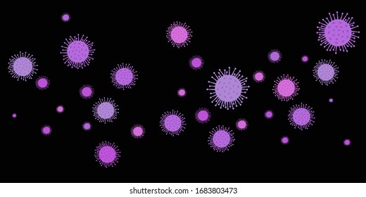 Outbreak of the new coronavirus ncov-2019. Abstract model. Coronavirus covid-19. Risk to public health.