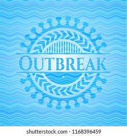 Outbreak water wave representation badge.