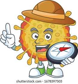 Outbreaks coronavirus an experienced explorer working using a compass