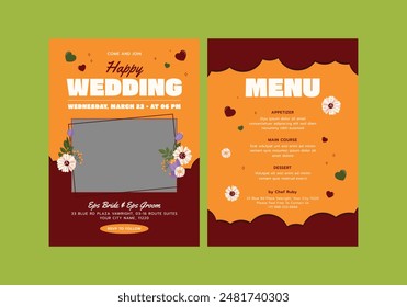 Outbrown Wedding Invitation Card with Abstracts