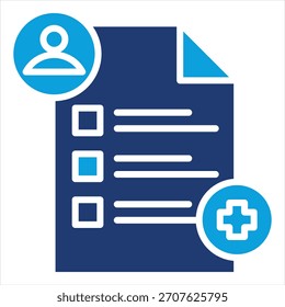 Resultado Ilustración vectorial de icono azul plano