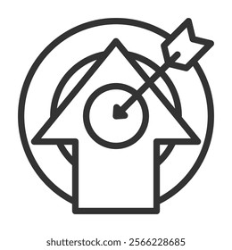 Outcome Icon Lineal Style Vector Illustration