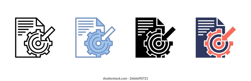 Coleção de vários estilos da folha de ícones de resultado