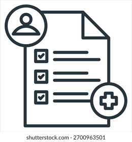 Icono de esquema de resultados Ilustración vectorial