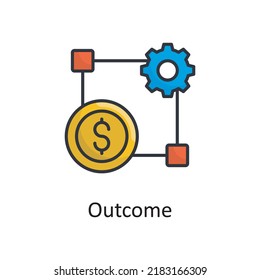 Outcome vector filled outline Icon Design illustration. Miscellaneous Symbol on White background EPS 10 File