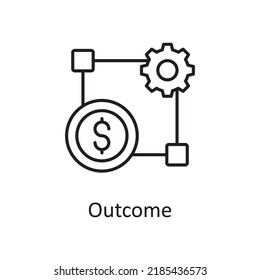 Outcome vector outline Icon Design illustration. Miscellaneous Symbol on White background EPS 10 File