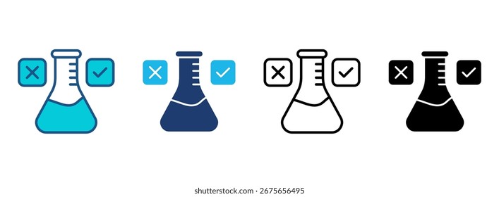Ícone De Resultados Definido Com Vários Estilos. Ilustração de vetor