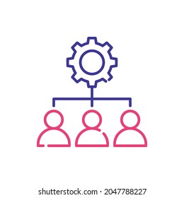Outcomes vector 2 colour icon style illustration. EPS 10 file