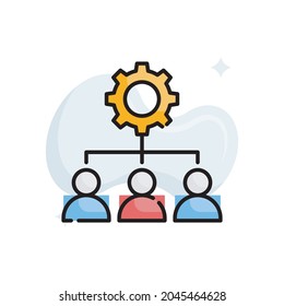 Ilustración de estilo de icono de contorno relleno de vector de resultados. archivo EPS 10