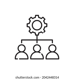 Outcomes vector outline icon style illustration. EPS 10 file
