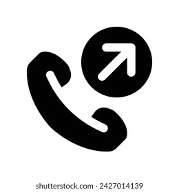 outcoming call icon. vector glyph icon for your website, mobile, presentation, and logo design.