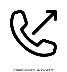 icono de llamada saliente para tu diseño de sitio web, logotipo, aplicación, interfaz de usuario.