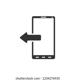 Outcoming calls. Icon Flat