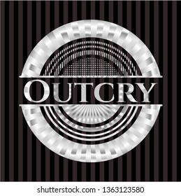 Outcry silver emblem or badge