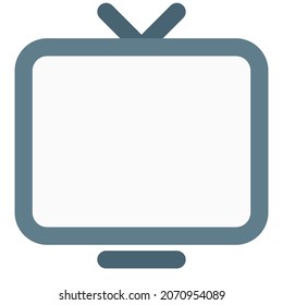 Outdated CRT television set with antenna system