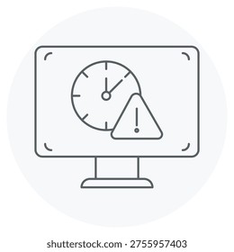 Outdated Icon, Obsolete Technology Illustration, Old System Icon Design, Legacy Software Graphic, Antiquated Concept Artwork, vector