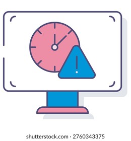 Outdated Icon, Obsolete Technology Illustration, Old System Icon Design, Legacy Software Graphic, Antiquated Concept Artwork, vector