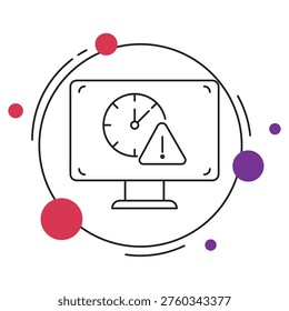 Outdated Icon, Obsolete Technology Illustration, Old System Icon Design, Legacy Software Graphic, Antiquated Concept Artwork, vector